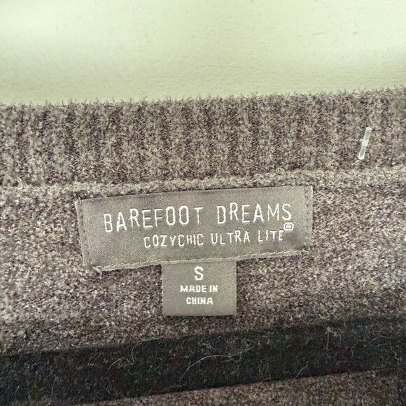 Barefoot Dreams Women’s Extra Small Grey Cozychic Light Pullover Sweatee - Picture 2 of 5